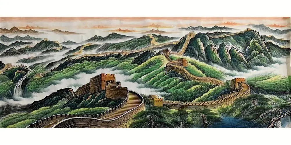 国画长城山水画图片欣赏 国画长城山水画图片欣赏大全